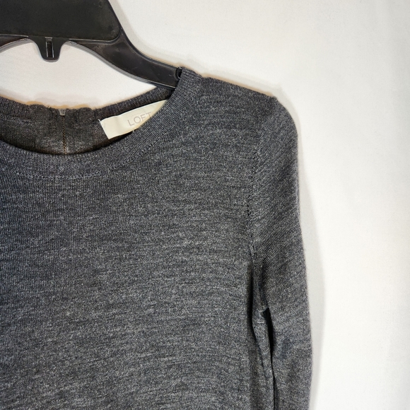Ann Taylor LOFT Grey Long Sleeve Visible Zipper Sweater Size XSmall - Picture 2 of 6